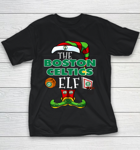 Boston Celtics Christmas ELF Funny NBA Youth T-Shirt