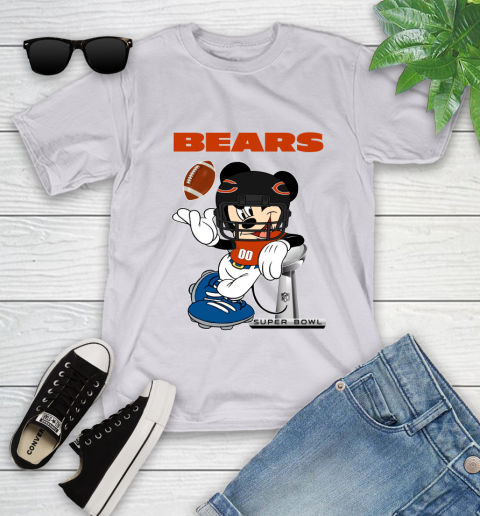 NFL Chicago Bears Mickey Mouse Disney Super Bowl Football T Shirt Youth T-Shirt 4