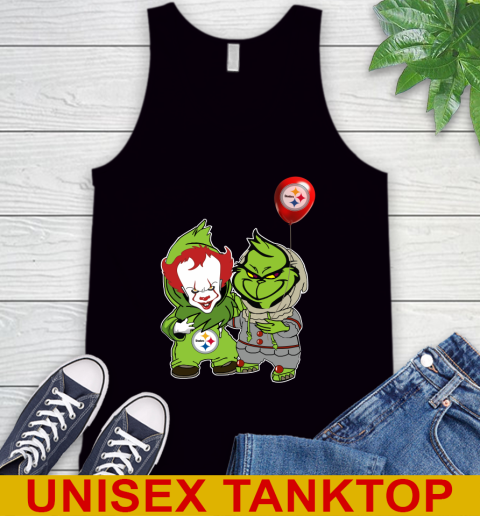 Pittsburgh Steelers Baby Pennywise Grinch Christmas NFL Football Tank Top 2