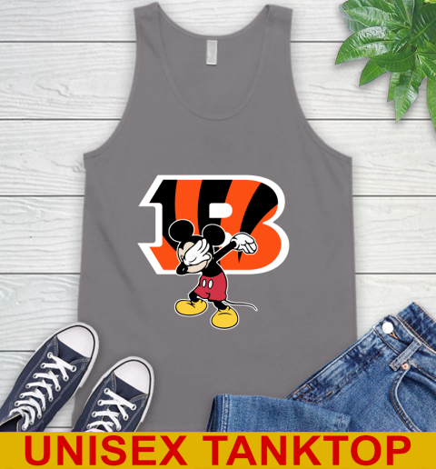 Cincinnati Bengals NFL Football Dabbing Mickey Disney Sports Tank Top 7