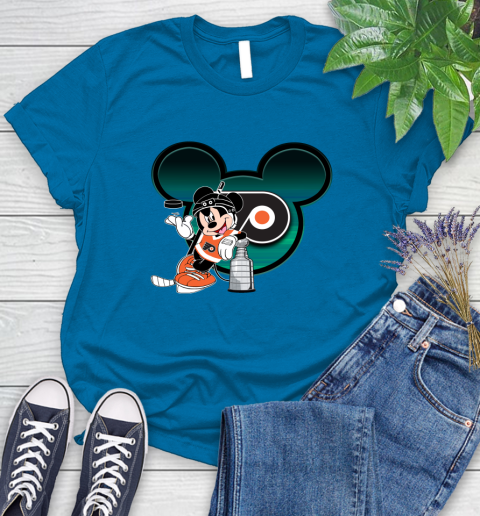 NHL Philadelphia Flyers Stanley Cup Mickey Mouse Disney Hockey T Shirt Women's T-Shirt 7
