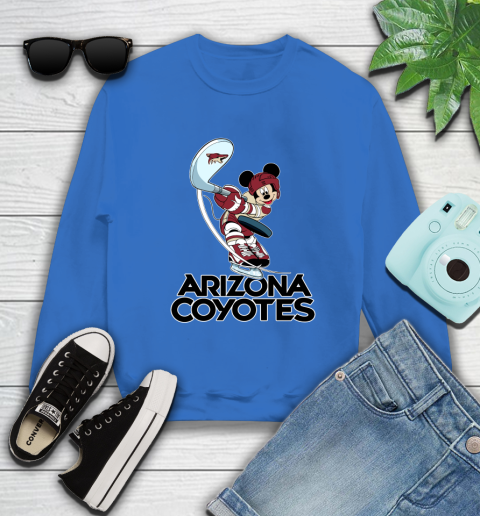 NHL Hockey Arizona Coyotes Cheerful Mickey Mouse Shirt Sweatshirt 9