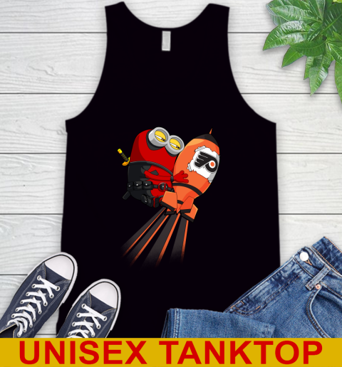 NHL Hockey Philadelphia Flyers Deadpool Minion Marvel Shirt Tank Top