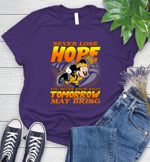 Nashville Predators NHL Hockey ootball Mickey Disney Never Lose Hope Women's T-Shirt 4