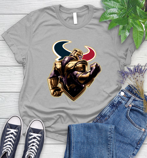 NFL Thanos Avengers Endgame Football Sports Houston Texans Women's T-Shirt 5
