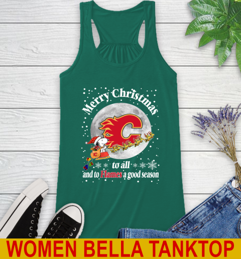 Calgary Flames Merry Christmas To All And To Flames A Good Season NHL Hockey Sports Racerback Tank 5