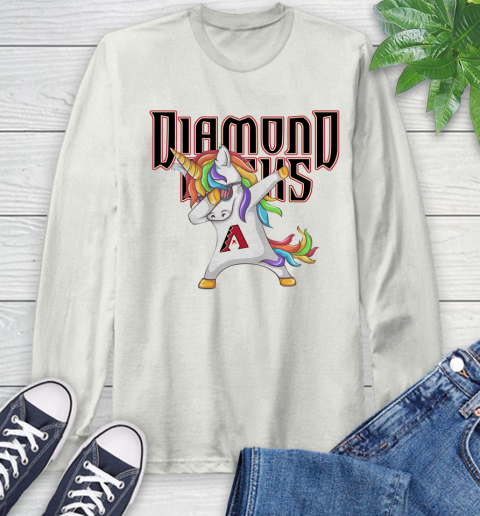 Arizona Diamondbacks MLB Baseball Funny Unicorn Dabbing Sports Long Sleeve T-Shirt 12