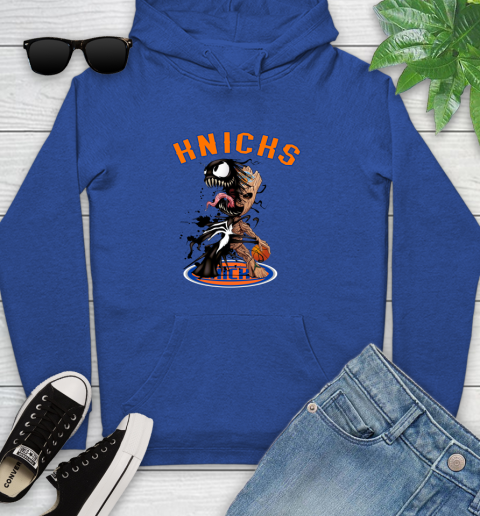 NBA New York Knicks Basketball Venom Groot Guardians Of The Galaxy Youth Hoodie 9