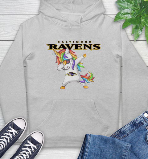 Baltimore Ravens NFL Football Funny Unicorn Dabbing Sports Hoodie 6
