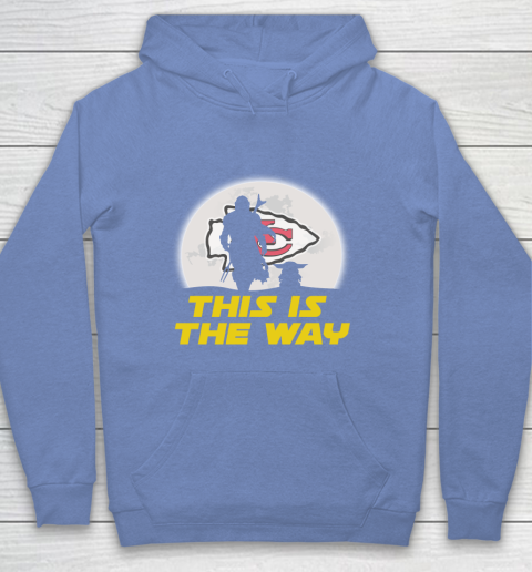 Kansas City Chiefs NFL Football Star Wars Yoda And Mandalorian This Is The Way Youth Hoodie 8