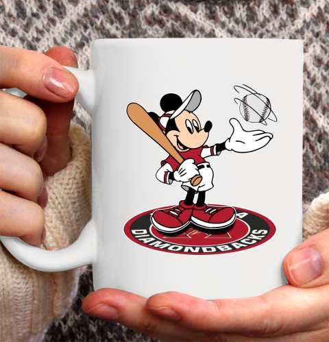 MLB Baseball Arizona Diamondbacks Cheerful Mickey Disney Shirt Ceramic Mug 11oz 2