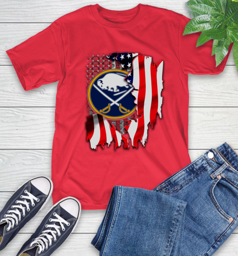 Buffalo Sabres NHL Hockey American Flag T-Shirt 11