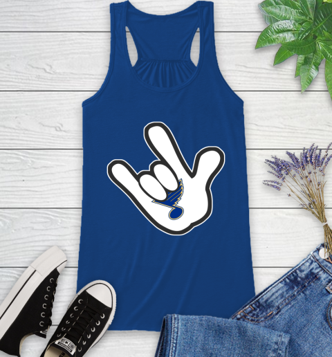 St.Louis Blues NHL Hockey Mickey Rock Hand Disney Racerback Tank 9