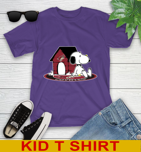 NHL Hockey Arizona Coyotes Snoopy The Peanuts Movie Shirt Youth T-Shirt 4