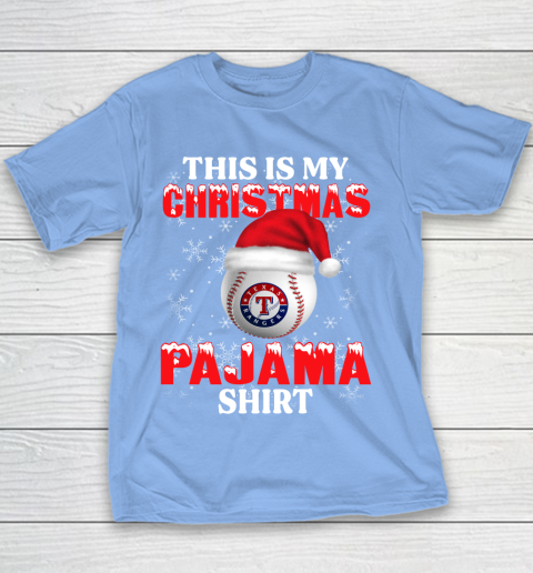 Texas Rangers This Is My Christmas Pajama Shirt MLB Youth T-Shirt - Image 9