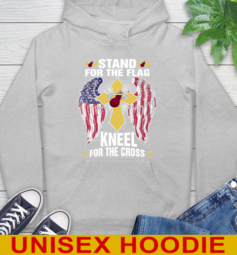 NBA Basketball Miami Heat Stand For Flag Kneel For The Cross Shirt Hoodie 6