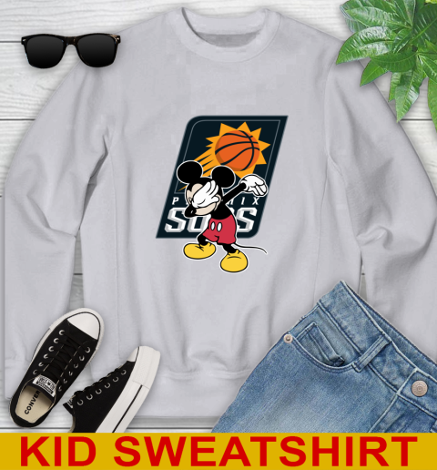 Phoenix Suns NBA Basketball Dabbing Mickey Disney Sports Youth Sweatshirt 4
