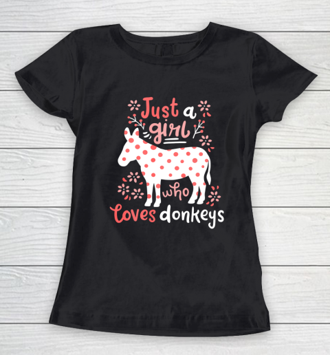Donkey Gift Just a Girl Who Loves Donkey Women's T-Shirt