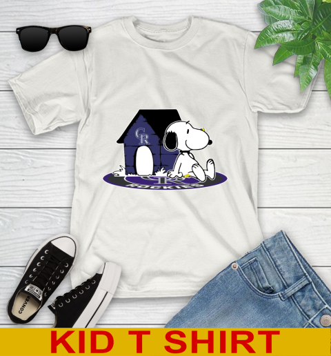 MLB Baseball Colorado Rockies Snoopy The Peanuts Movie Shirt Youth T-Shirt