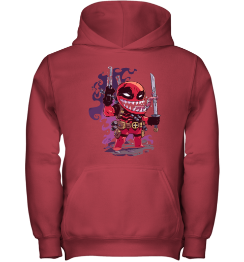 j3ra venompool deadpool x venom mashup shirts youth hoodie 43 front red