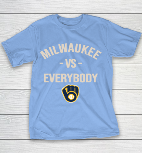 Milwaukee Brewers Vs Everybody Youth T-Shirt 8