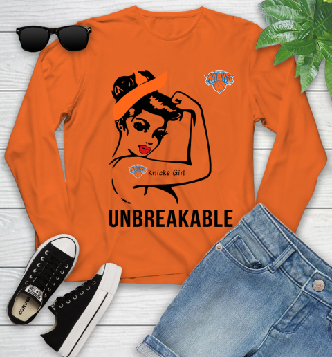 NBA New York Knicks Girl Unbreakable Basketball Sports Youth Long Sleeve 2