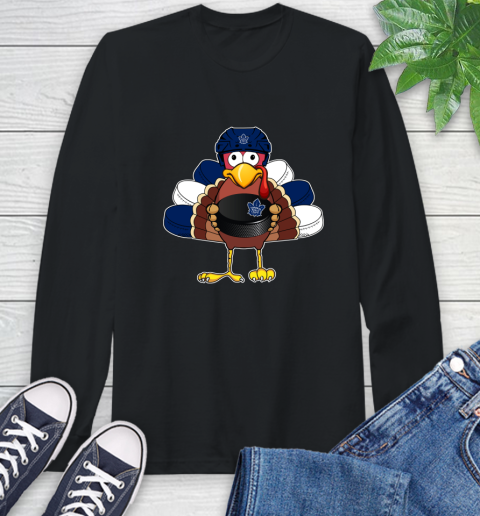 Toronto Maple Leafs Turkey Thanksgiving Day Long Sleeve T-Shirt 2