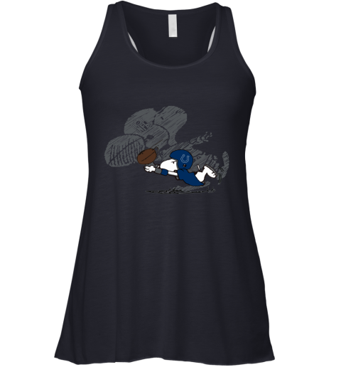 Indianapolis Colts Snoopy Plays The Football Game Racerback Tank