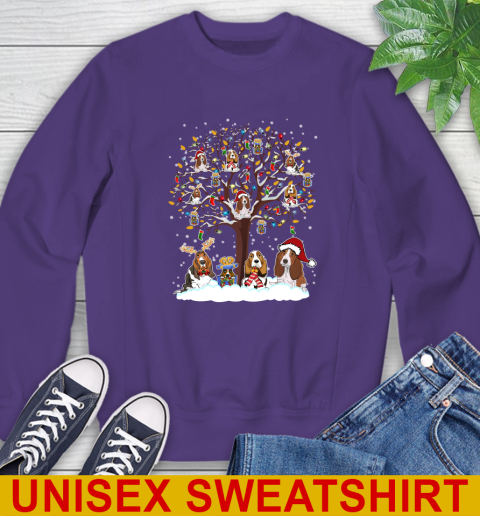 Basset hound dog pet lover light christmas tree shirt 28