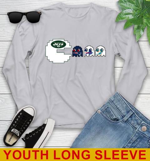 New York Jets NFL Football Pac Man Champion Youth Long Sleeve 6