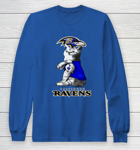 NFL Football My Cat Loves Baltimore Ravens Long Sleeve T-Shirt 6