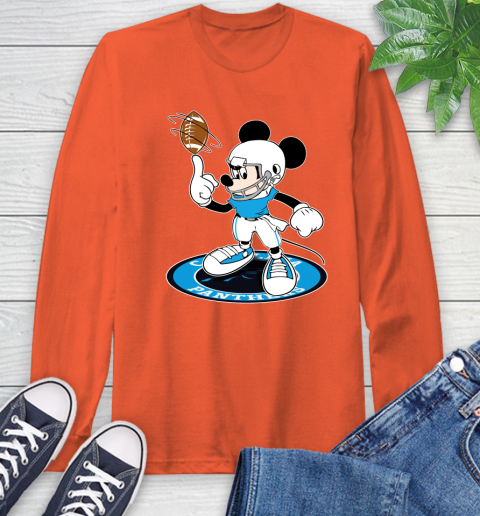 NFL Football Carolina Panthers Cheerful Mickey Disney Shirt Long Sleeve T-Shirt 5