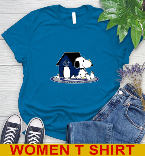 NHL Hockey Vancouver Canucks Snoopy The Peanuts Movie Shirt Women's T-Shirt 7