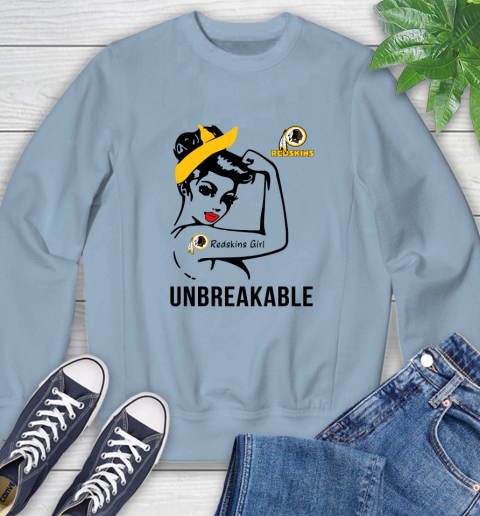 NFL Washington Redskins Girl Unbreakable Football Sports Sweatshirt 5