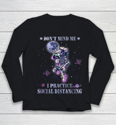BASKETBALL Dont Mind Me I Practice Social Distancing Youth Long Sleeve