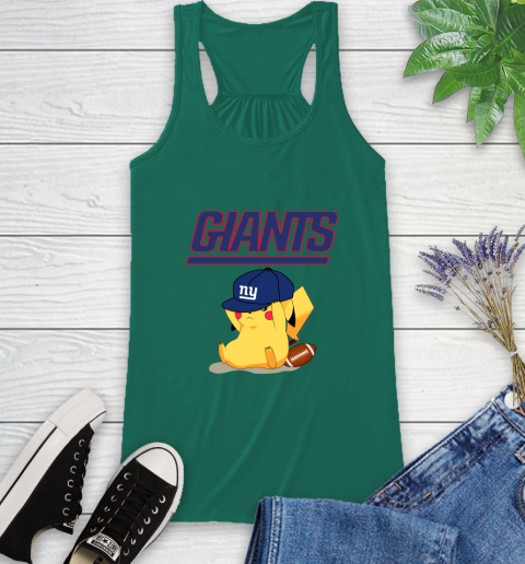 NFL Pikachu Football Sports New York Giants Racerback Tank 7