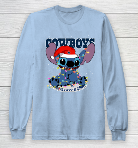 Dallas Cowboys NFL Football noel stitch Christmas Long Sleeve T-Shirt 5