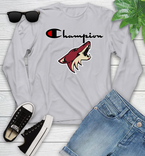 NHL Hockey Arizona Coyotes Champion Shirt Youth Long Sleeve 3