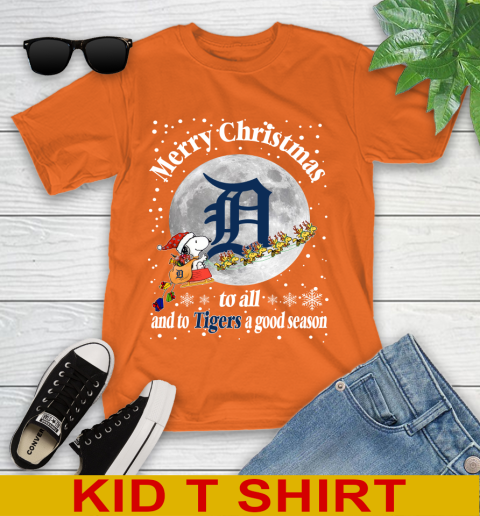 Detroit Tigers Merry Christmas To All And To Tigers A Good Season MLB Baseball Sports Youth T-Shirt 8