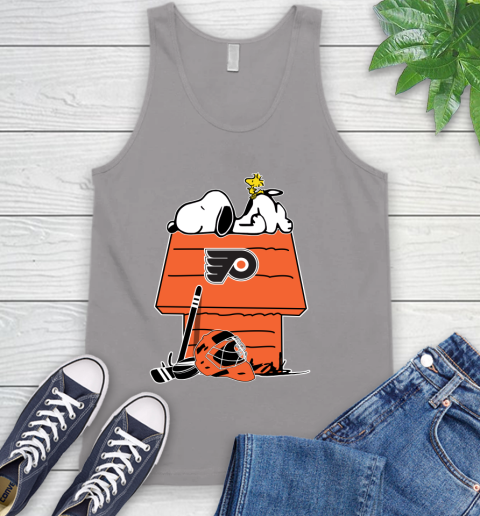 Philadelphia Flyers NHL Hockey Snoopy Woodstock The Peanuts Movie Tank Top 4