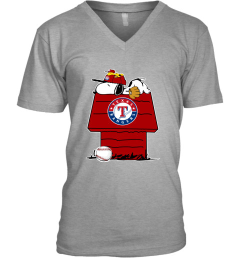 MLB Texas Rangers Snoopy Woodstock The Peanuts Movie T-Shirt - T