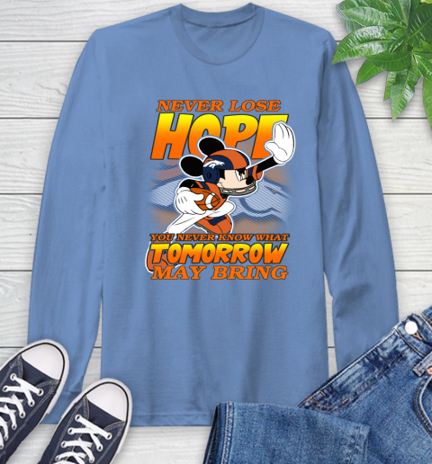 Denver Broncos NFL Football Mickey Disney Never Lose Hope Long Sleeve T-Shirt 12