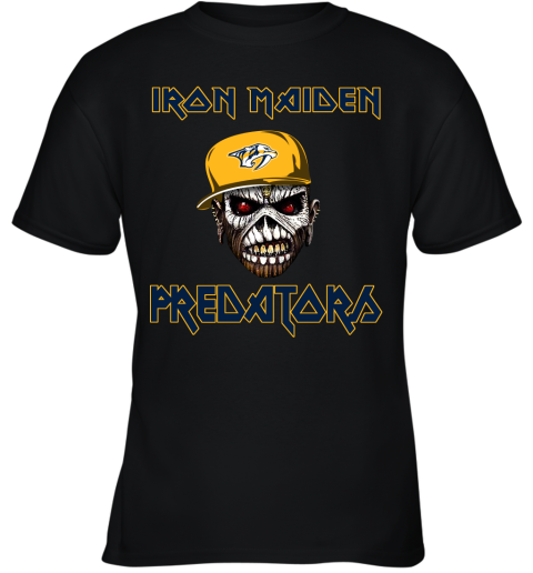 NHL Nashville Predators Iron Maiden Rock Band Music Hockey Sports GFyJ6Z4M0Xm youth t shirt 26 95 151514 front black