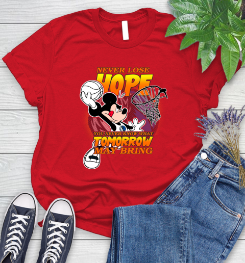 Dallas Mavericks NBA Basketball Mickey Disney Never Lose Hope Women's T-Shirt 13