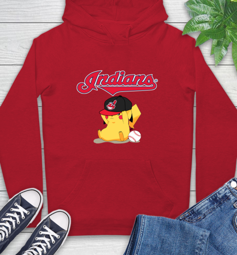 MLB Pikachu Baseball Sports Cleveland Indians Hoodie 10