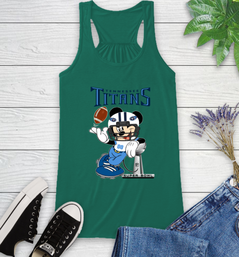 NFL Tennessee Titans Mickey Mouse Disney Super Bowl Football T Shirt Racerback Tank 7