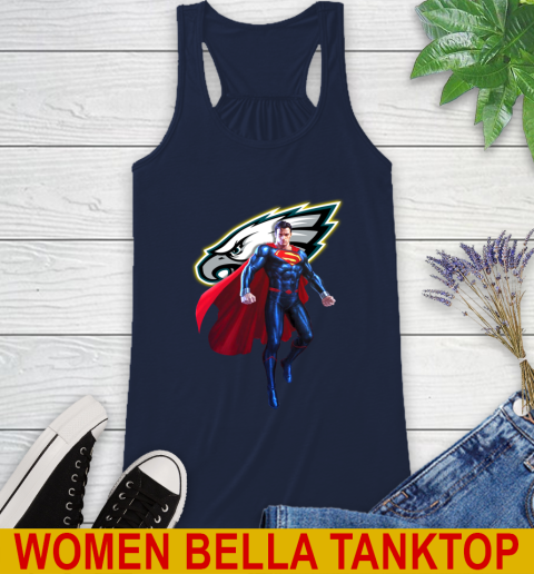 NFL Superman DC Sports Football Philadelphia Eagles Racerback Tank 11