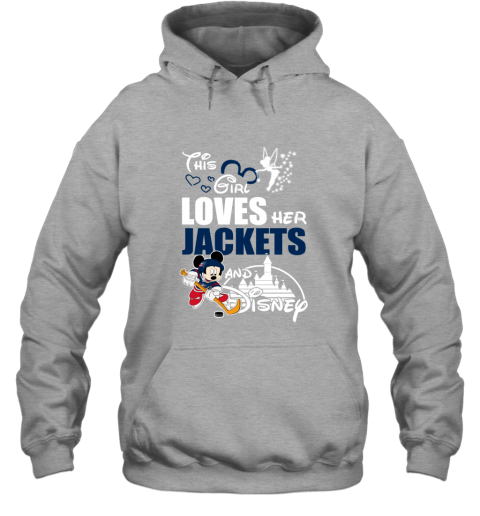 Girl Love Her COLUMBUS BLUE JACKETS And Mickey
