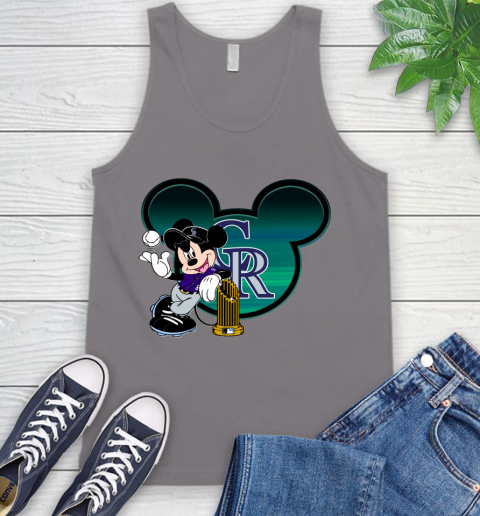 MLB Colorado Rockies The Commissioner's Trophy Mickey Mouse Disney Tank Top 7