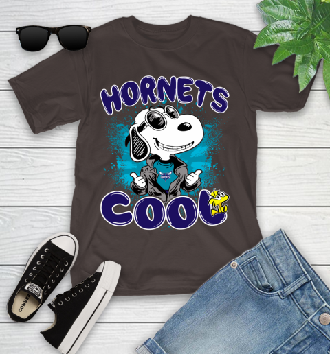 NBA Basketball Charlotte Hornets Cool Snoopy Shirt Youth T-Shirt 6